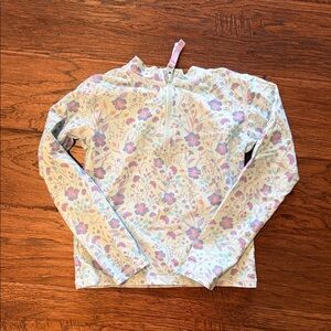 Ruffle Butts girls Floral Long Sleeve Rash Guard
